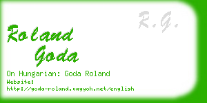 roland goda business card
